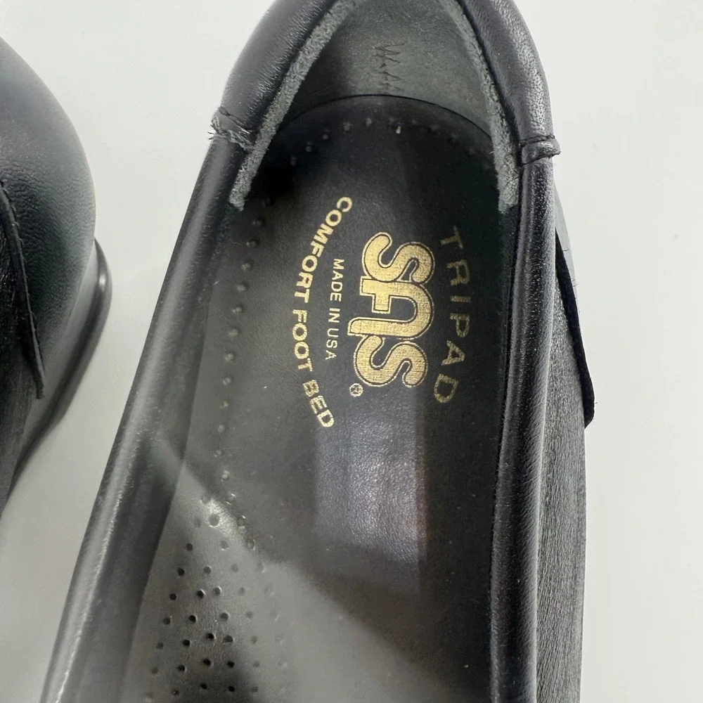 SAS Women's 8.5 N Shoes‎ Easier Dress Tripad Comfort Black Leather Loafer Flats